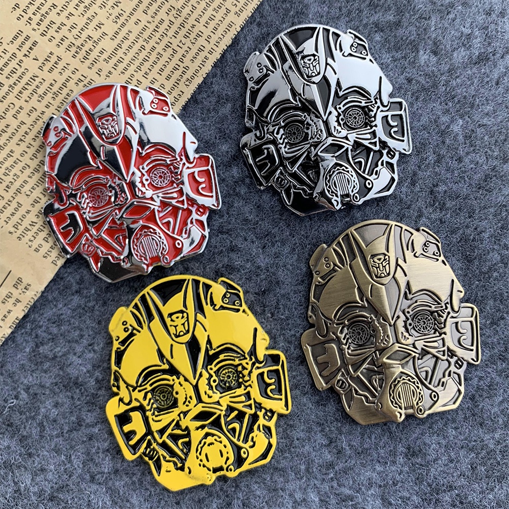 Transformers Stiker Bumblebee Metal 3D Emblem Autobots Badge Motor Dekorasi Mobil Pribadi Belakang Modifikasi Aksesoris forToyota Mitsubishi