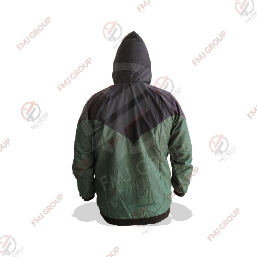 CUCI GUDANG Jaket Hoodie INNOHONK Bahan Despo Premium Warna Hijau Kombinasi