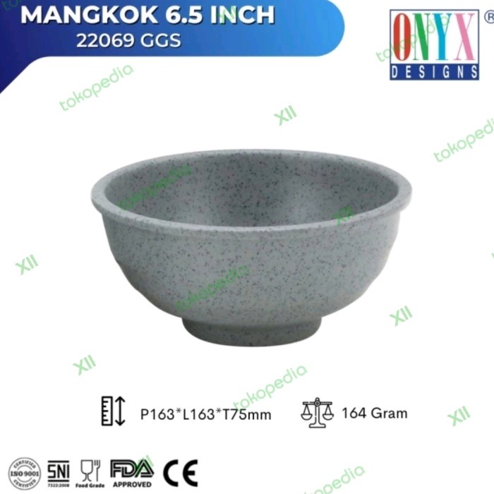 ONYX 22069 COSMIC Bowl Set 6 Pcs Mangkok Melamin 6,5 inch