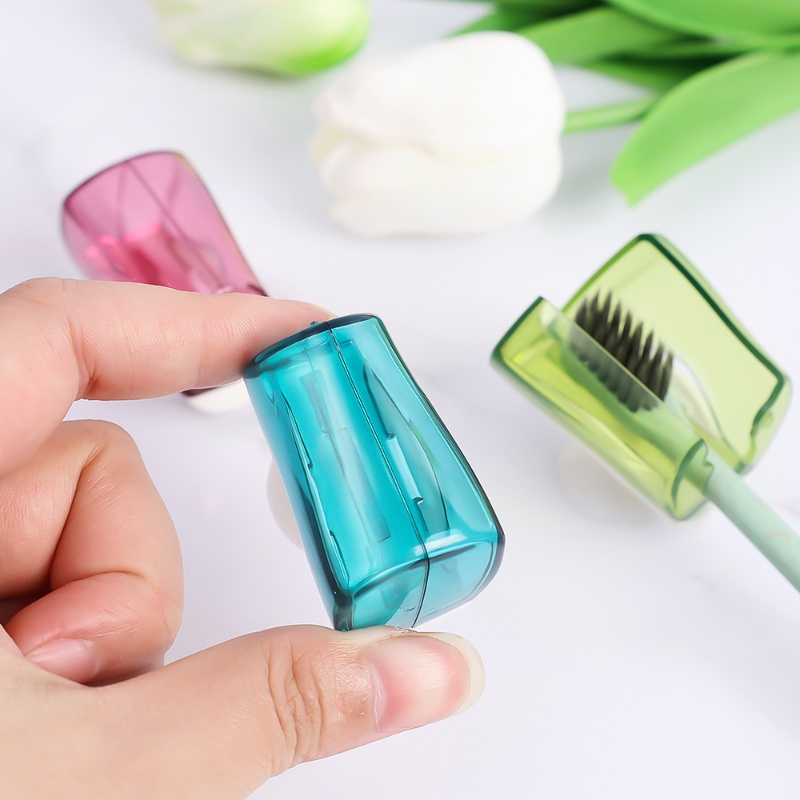[Harga Grosir] Penutup Sikat Gigi Dengan Suction Cup Portable Toothbrush Head Case Pelindung Tahan Debu Waterproof Tooth brush Box Rack Tempat Sikat Gigi Tempel Dinding