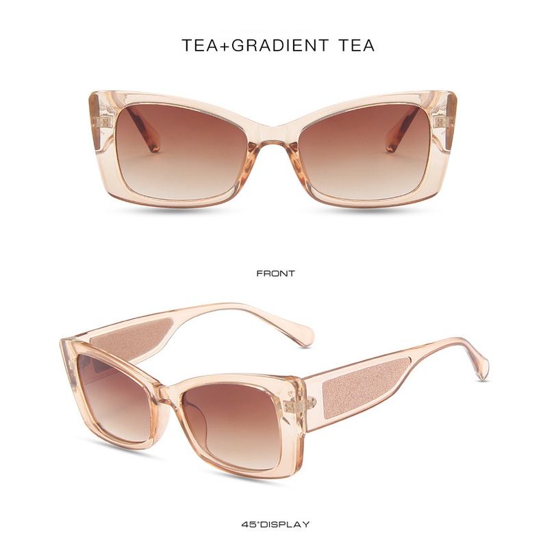 [Gratis Ongkir] Retro Mata Kucing Kacamata Hitam Wanita Outdoor Sun Shade Anti Radiasi Pantai Murah Hitam Eyeglasses UV400