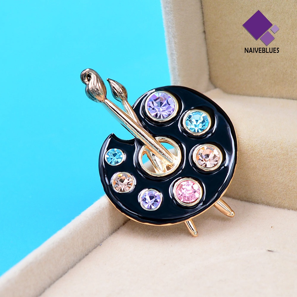 &lt; Naiveblues &gt; Bros Lencana Enamel Pengerjaan Halus Mengkilap Tinggi Geometris Dekorasi Indah Menarik Bros Wanita