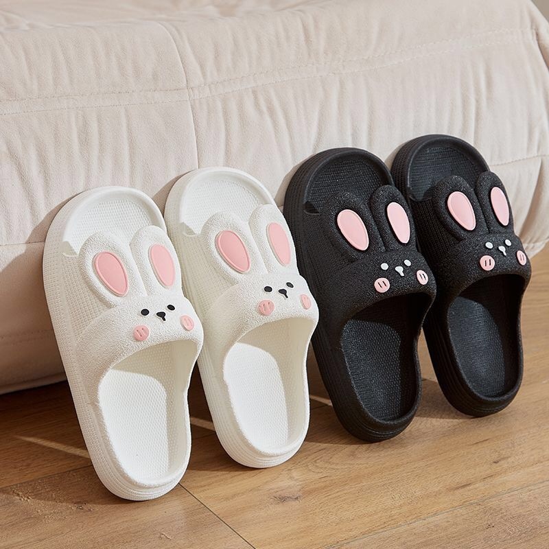 Sandal Cewek Slip On PVC Cute Rabbit Sendal Kelinci Rumah Nyaman Slipper Korea Soft Rubber Non Slip / Selop Wanita Jelly Slop Wanita Perempuan Gadis Impor Murah Kualitas