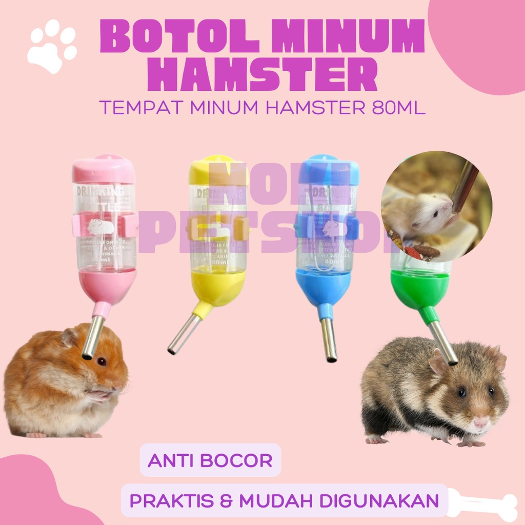 [BISA COD] BOTOL MINUM GANTUNG 80ML HAMSTER KELINCI SUGAR GLIDER TEMPAT MINUM GANTUNG