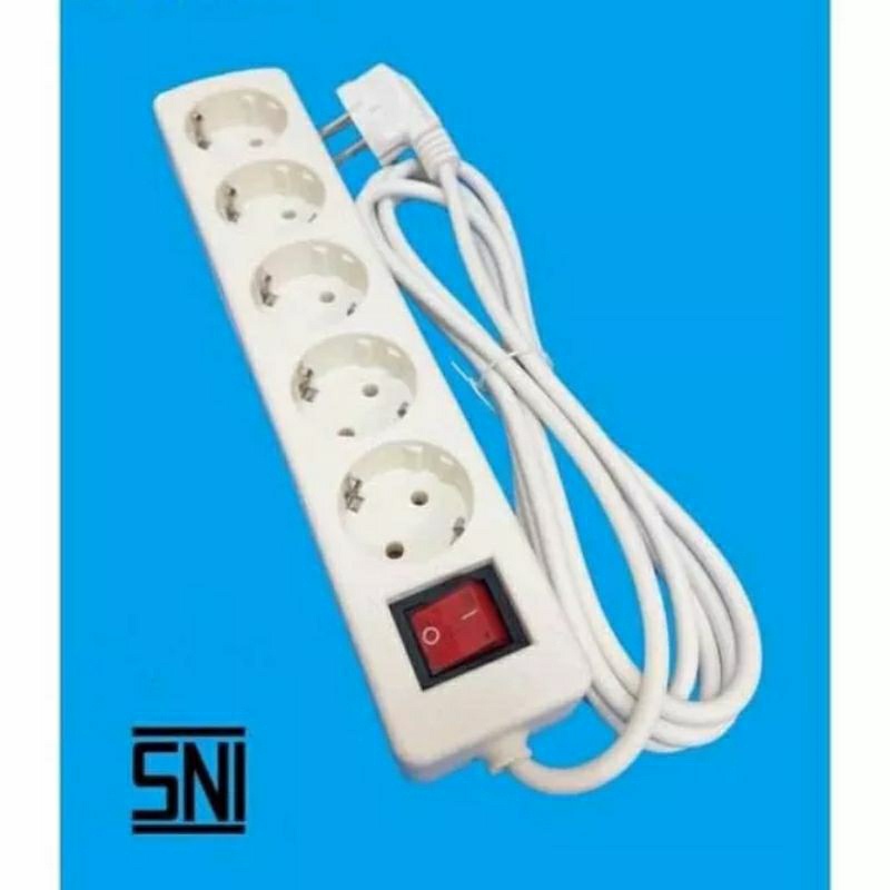 Colokan Stop Kontak 5 Lubang dengan Kabel 3 Meter untuk Kebutuhan Listrik Anda