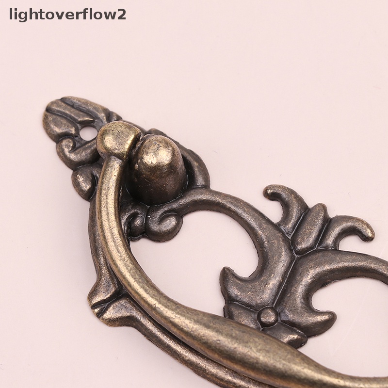 [lightoverflow2] Bronze Furniture Handle Meja Kotak Gagang Pintu Antik Zinc Alloy Pola Kelelawar [ID]