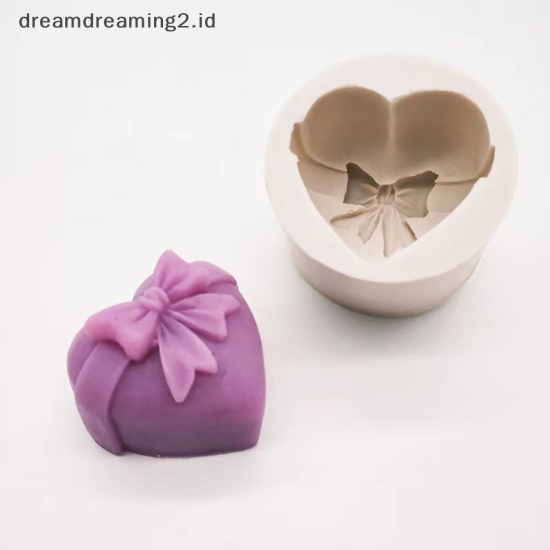 (drea) Cetakan Sabun Silikon 3D Hati Love Bunga Mawar Cetakan Coklat Molds Craft//