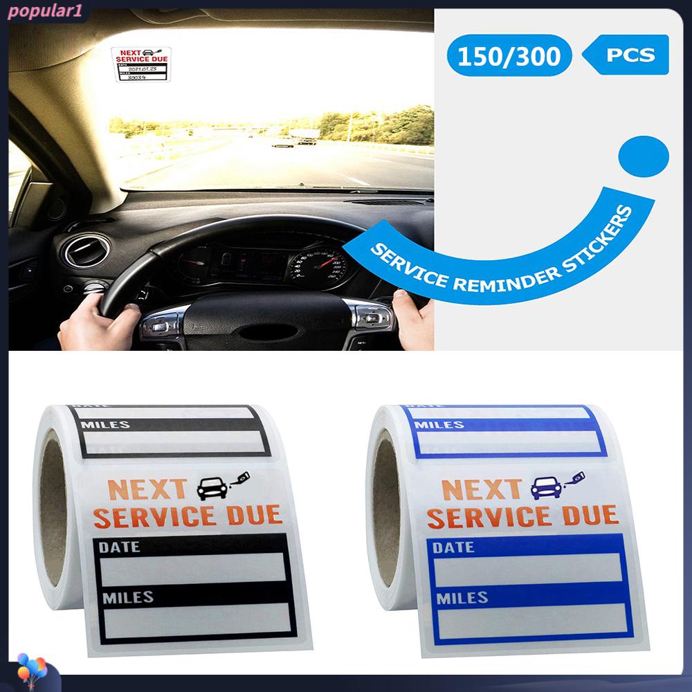 Populer Stiker Ganti Minyak Waterproof Next Service Due Self-adhesive Auto Maintenance