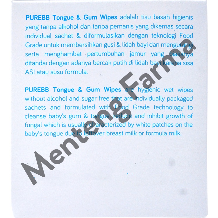 Pure Baby Tongue Gum Wipes Original 20 Sheets - Tisu Basah Lidah dan Gusi Bayi