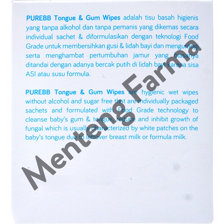 Pure Baby Tongue Gum Wipes Original 20 Sheets - Tisu Basah Lidah dan Gusi Bayi