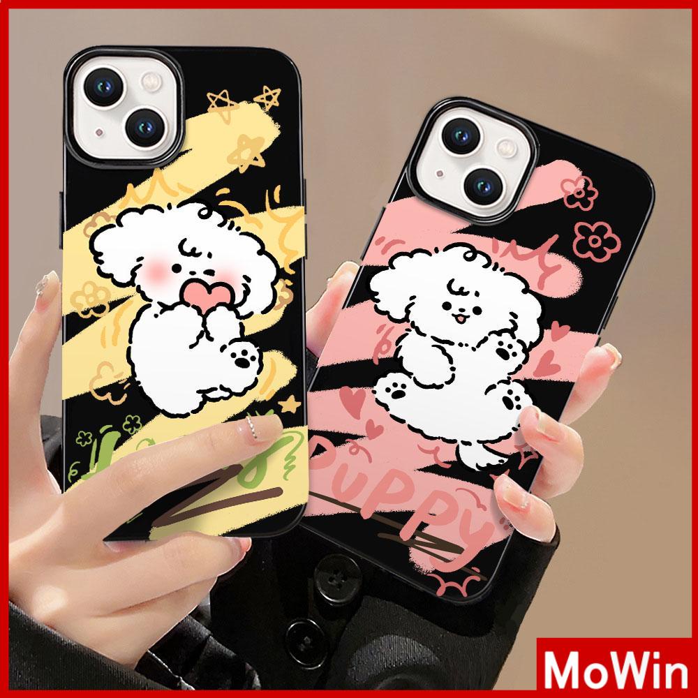 For iPhone 14 Pro Max iPhone Case Black Glossy TPU Soft Case Shockproof Protection Camera Cute Doodle Bunny Compatible with iPhone 13 Pro max 12 Pro Max 11 xr xs max 7Plus 8Plus