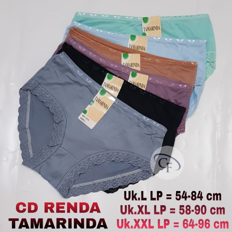 [12pcs] Lusinan/ BEEE_91/ CELANA Cd Tamarinda Renda / Polos 1314/1315  | SNR.official