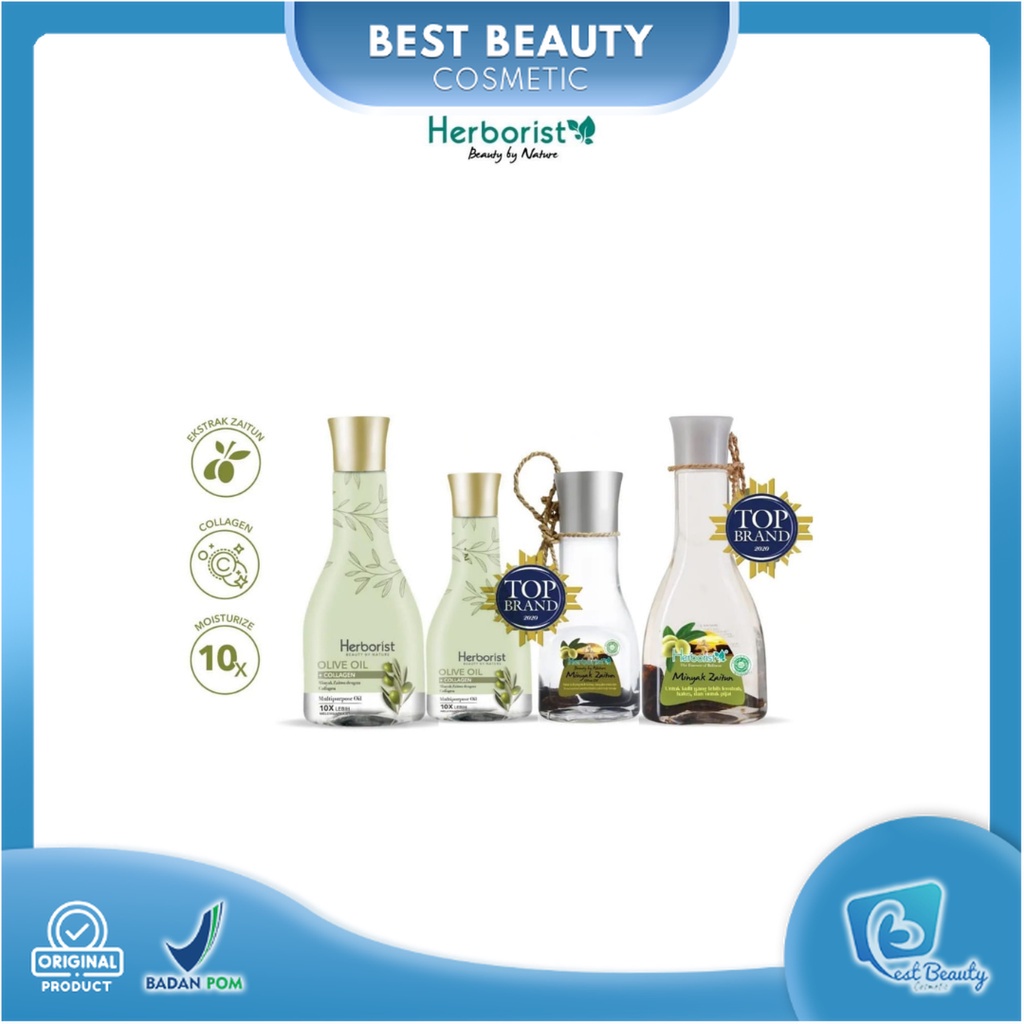 ★ BB ★ HERBORIST Olive Oil Collagen 150ml / Olive Oil Collagen 75ml / Minyak Zaitun 75ml / Minyak Zaitun 150ml