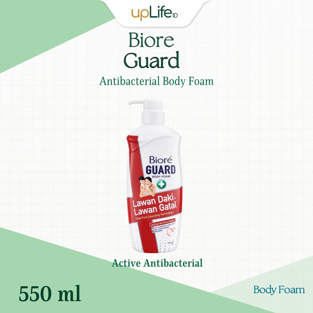 BIORE Guard Sabun Cair Active Antibacterial Botol 550ml MERAH