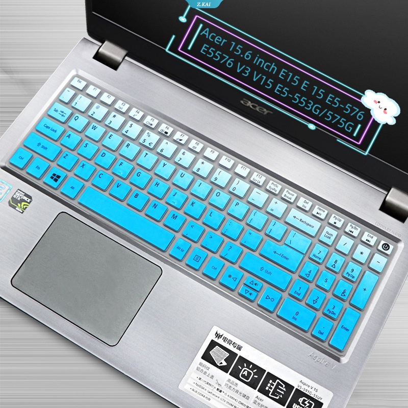 Pelindung Keyboard Laptop Silikon Bening Untuk Model Acer 15.6 Inch E15 E 15 E5-576 E5576 V3 V15 E5-553G/575G Removable Washable Waterproof Pelindung Keyboard [ZK]