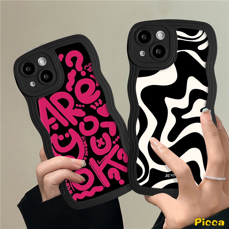 Ins Fashion Art Zebra Pattern Case Untuk Infinix Hot10 12 11 9 Bermain Cerdas4 5 6 Plus Note12 G96 10 Pro Hot 8 20 10s 11s 12i 9 10Lite 10 20s 12 Pro Doodle Huruf Inggris Lembut Sarung