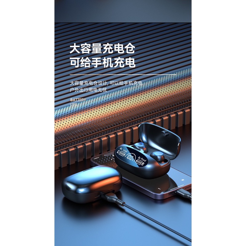 TWS M22 Headset Gaming Bluetooth Stereo dengan Earphone Mikrofon Earbud  In-Ear