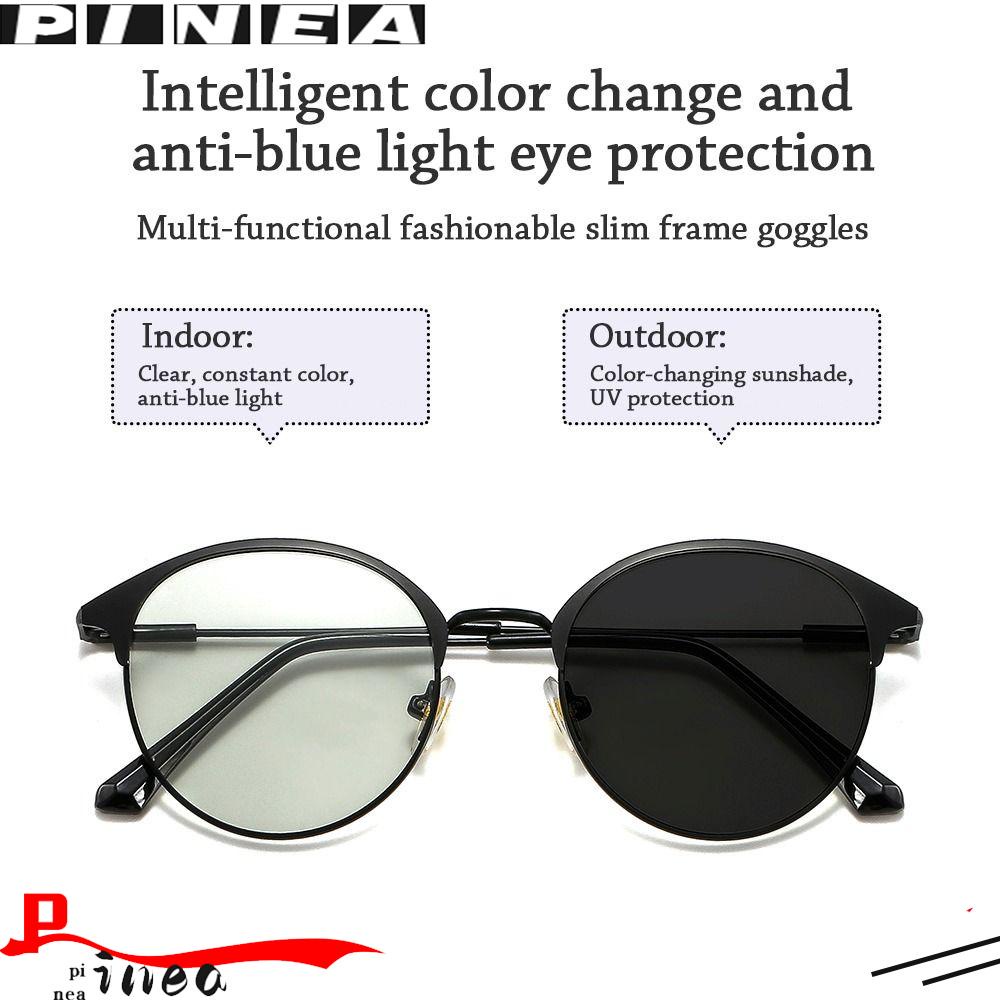 Nanas Anti-Cahaya Biru Kacamata Pria Wanita Portabel Pelindung Mata Bingkai Ultra Ringan