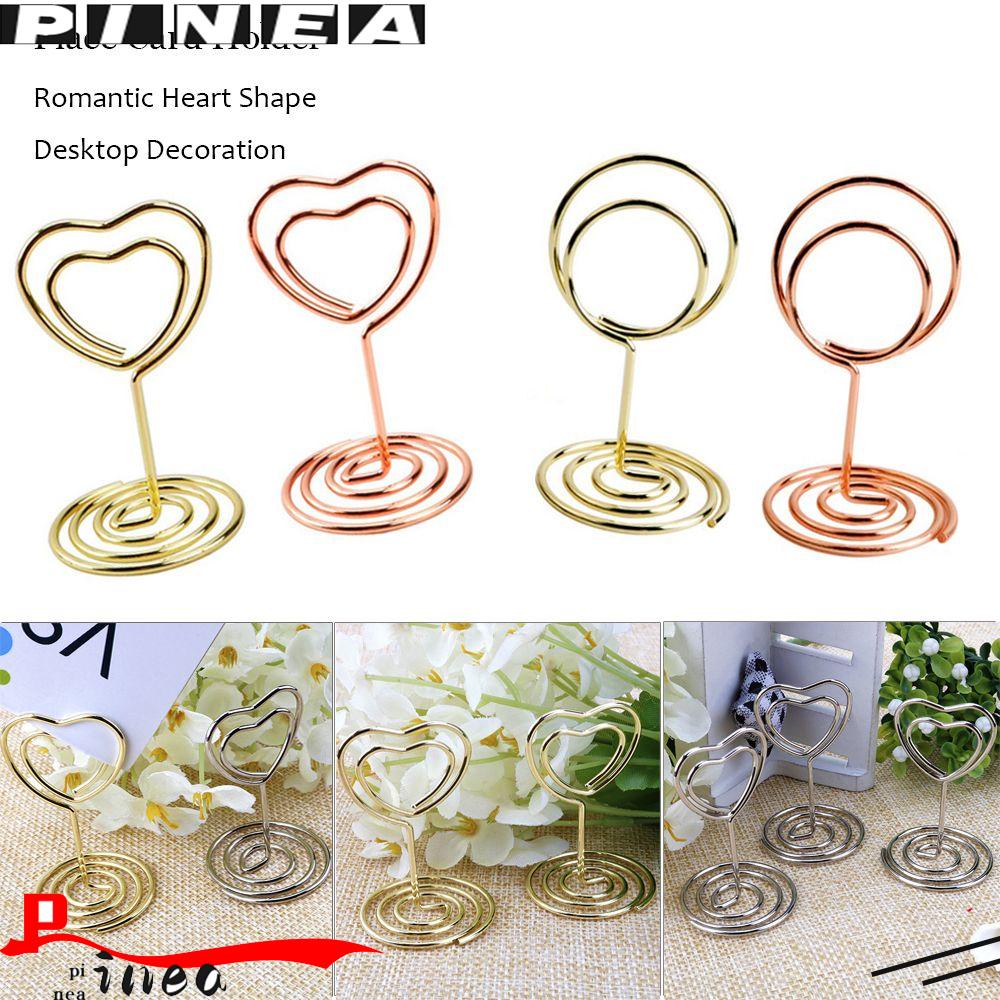 Nanas 1pc Tempat Kartu Fashion Penjepit Kertas Rose Gold Perlengkapan Pernikahan Foto Klip