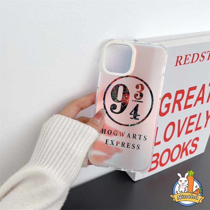 Casing Kompatibel untuk iPhone 14 13 12 11 Pro Max X Xr Xs Max 8 7 Plus SE 2020 Ins Gradien Merah Muda Casing Ponsel Keren Laser Bening Akrilik Anti Sidik Jari Penutup Pelindung Halus