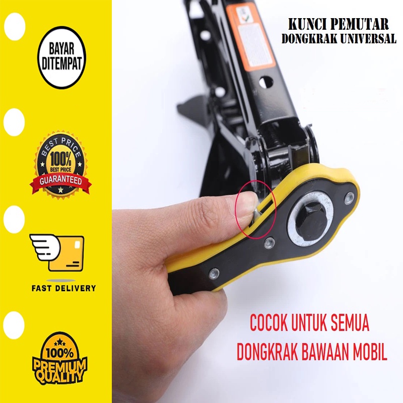 Alat Pemutar Dongkrak Otomatis Bawaan Mobil Kunci Ring Handle Dongkrak Mobil Universal Semua Merek