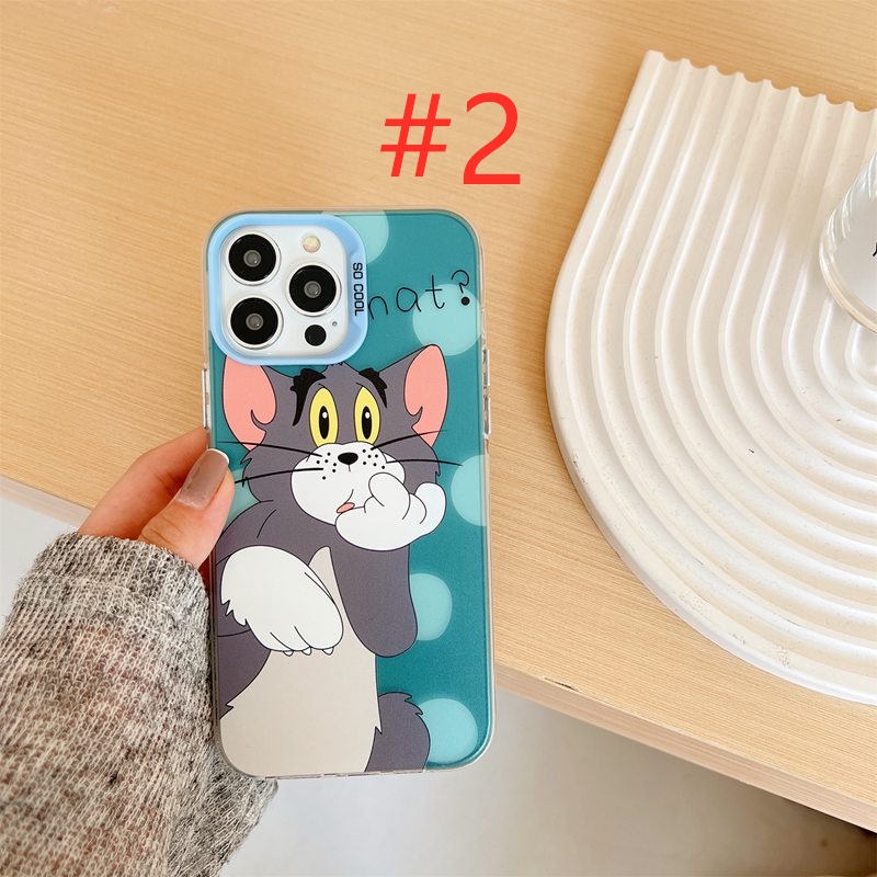 Couple！Tom &amp; Jerry Skin Feel Soft Case HP iP iPhone 12 13 14 Pro Max 11 FTD Casing Apple