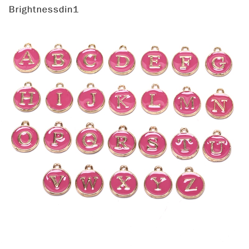 [Brightnessdin1] 26pcs Huruf Alfabet Ch Inisial Huruf Gelang Perhiasan DIY Craft Making Boutique