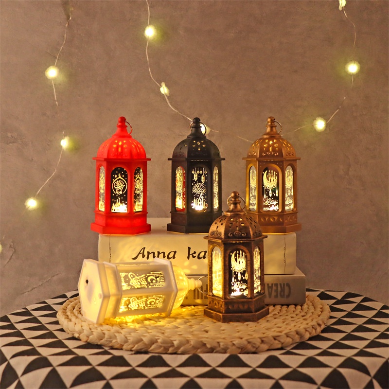 AVVET LAMPU LED LENTERA AKRILIK DEKORASI RUMAH TEMA RAMADAN EAD MUBARAK ACRYLIC GRATIS BATERAI