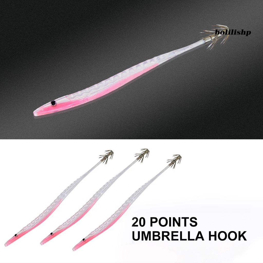 Bo-10pcs Umpan Ikan Umpan Penembus Kuat Lembut Hidup Luminous HairTail Shape Fishing Lure Shad Umpan Untuk Angling