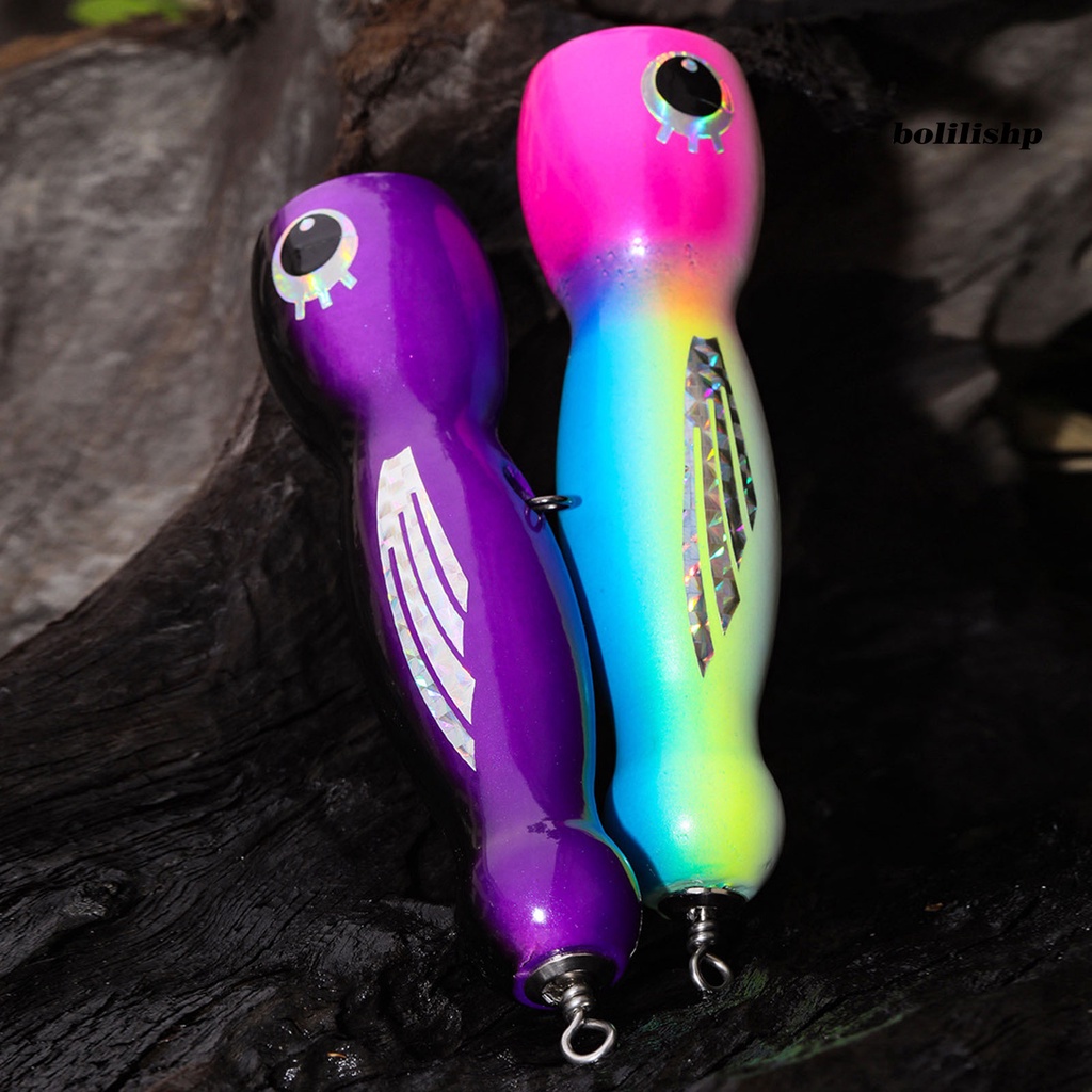 Bo-17cm/115g Umpan Pancing Kayu Kait Tajam Warna-Warni Lukisan Perahu Laut Dalam Memancing Gelombang Besar Mendaki Palsu Popper Umpan Untuk Offshore