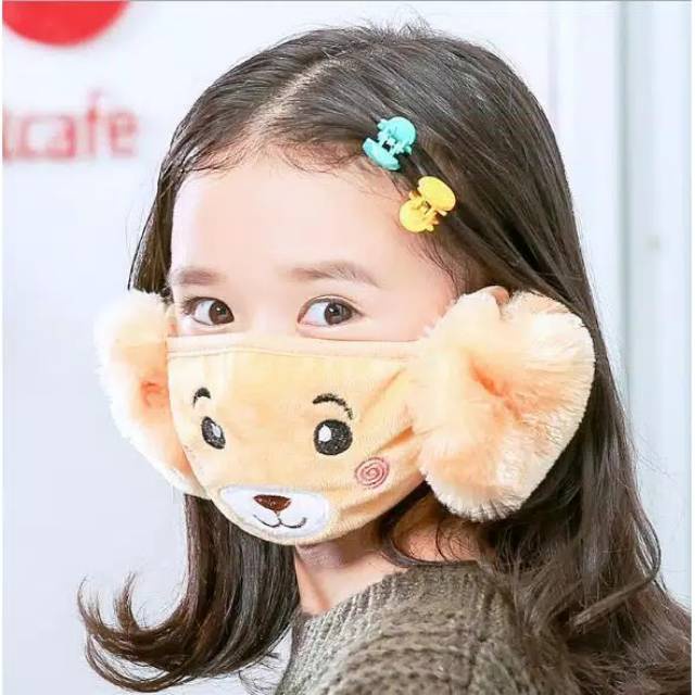 Masker Kain Anak Masker Penutup Mulut Telinga Anak Earmuff Masker Masker Penutup Mulut Anti Debu Uni