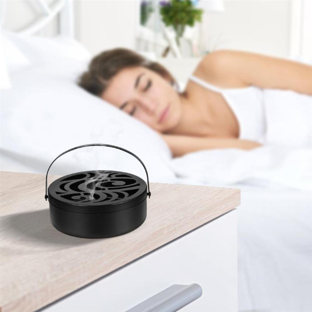 [Elegan] Tempat Koil Nyamuk Tahan Lama Bulat Klasik Tahan Panas Dengan Pegangan Retro Mosquito Coil Case