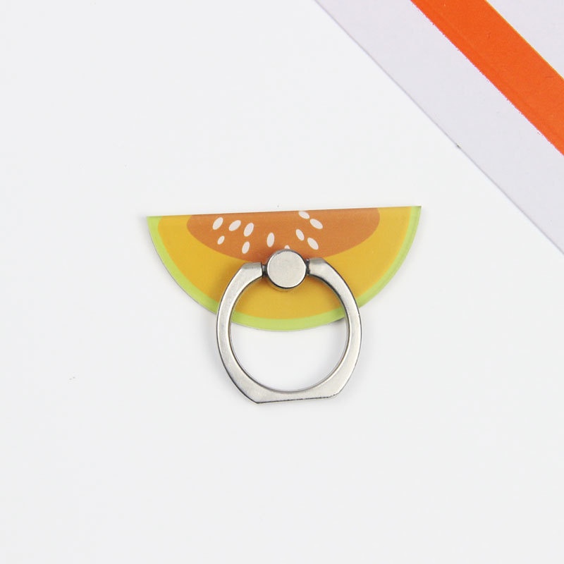 1pc Gesper Cincin Jari Universal Akrilik Seri Buah Braket Telepon Yang Dapat Diputar 360derajat