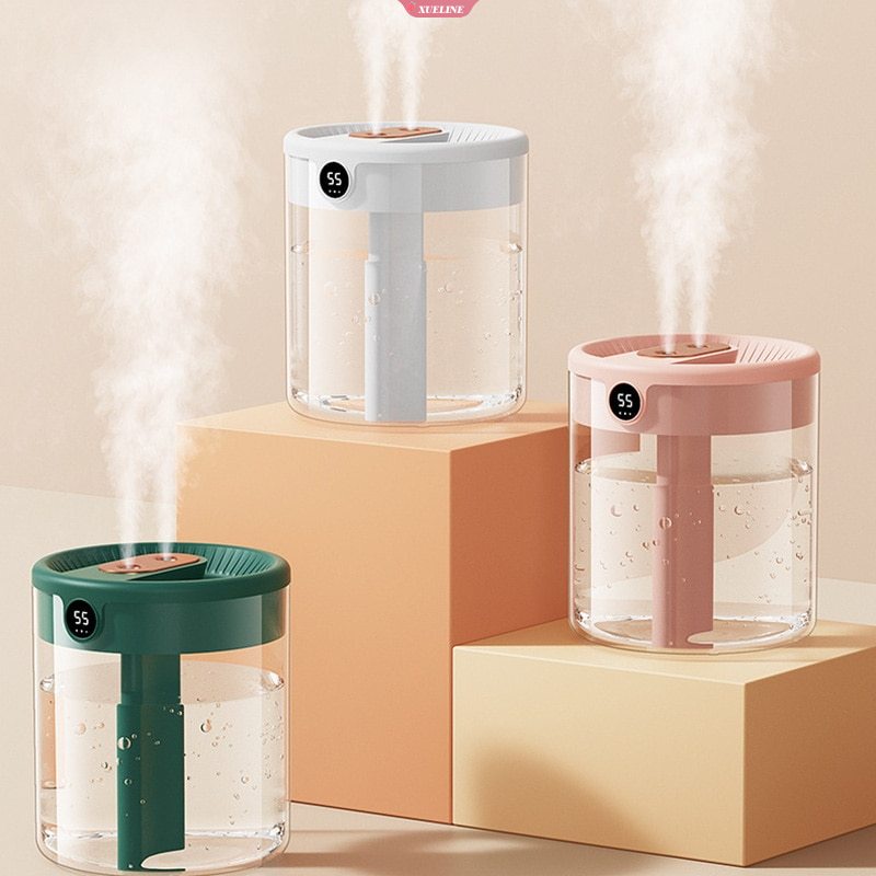 2l Humidifier Udara Nozzle Ganda Dengan Tampilan Kelembaban LCD Kapasitas Besar Aroma Diffuser Minyak Esensial Untuk Rumah, Kamar Tidur [ZXL]