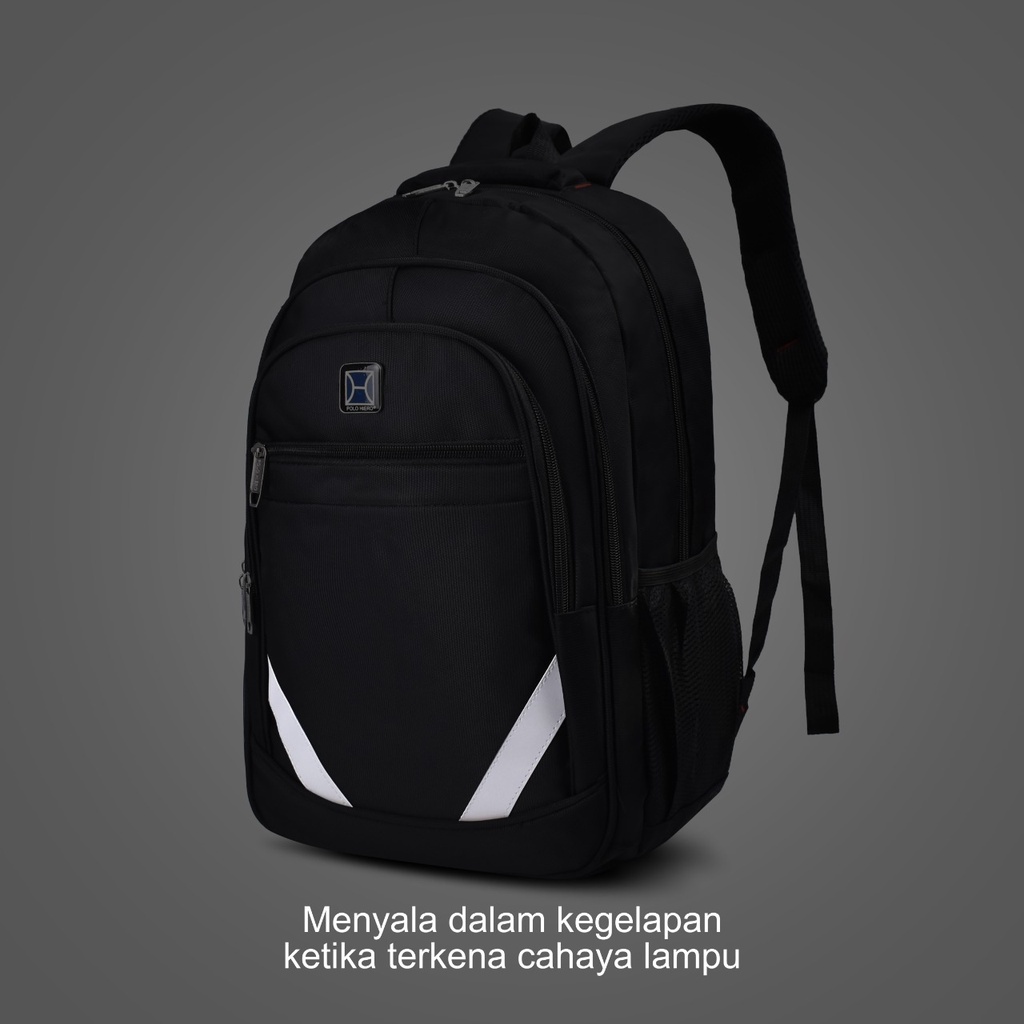 (RF) Tas Ransel Sekolah Rain Cover Polo Hiero 83002 Tas Backpack (Free Rain Cover)