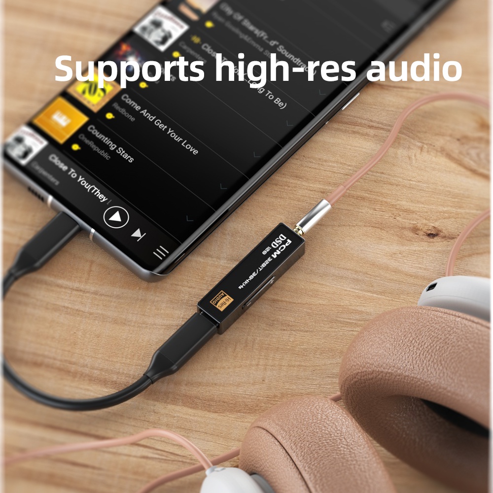 Hiby FC1 Portable USB DAC Decoder Audio Headphone Amplifier AMP HiFi DSD SE Output Untuk Android Win10 Smartphone PC