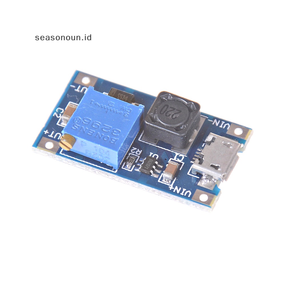 Seasonoun DC-DC Usb2~24V Ke5~28V 2A Boost Step Up Adjustable Regulator Power Module.