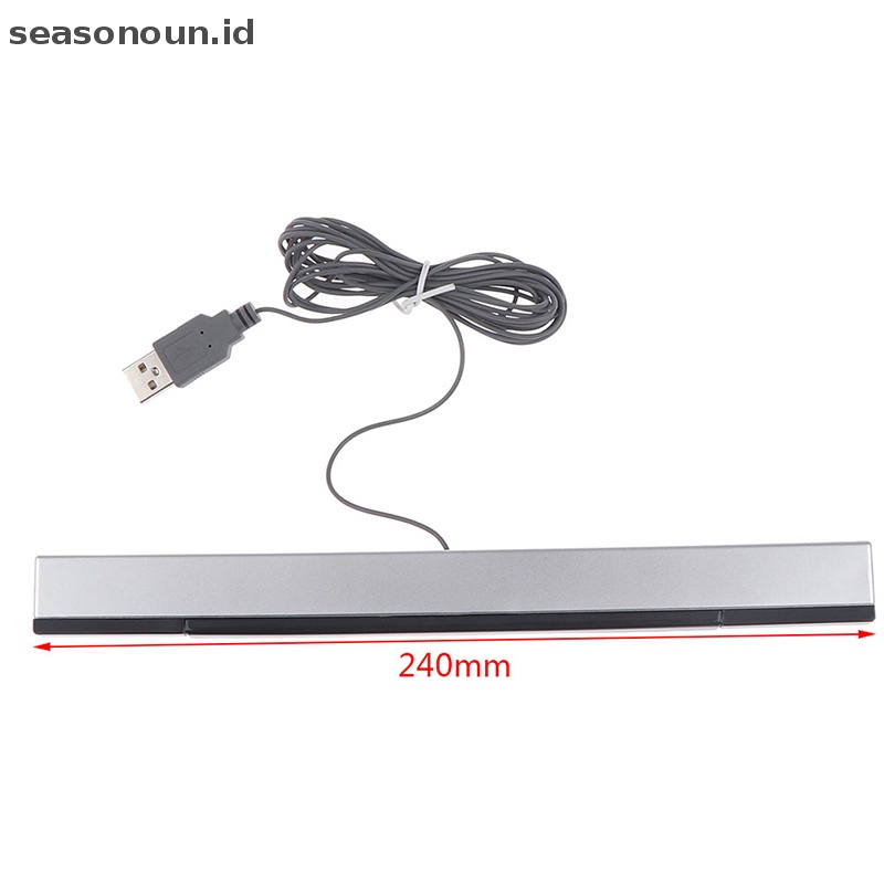 Seasonoun Wii Sensor Bar Wired Receivers IR Signal Ray USB Plug Pengganti Nitendo.