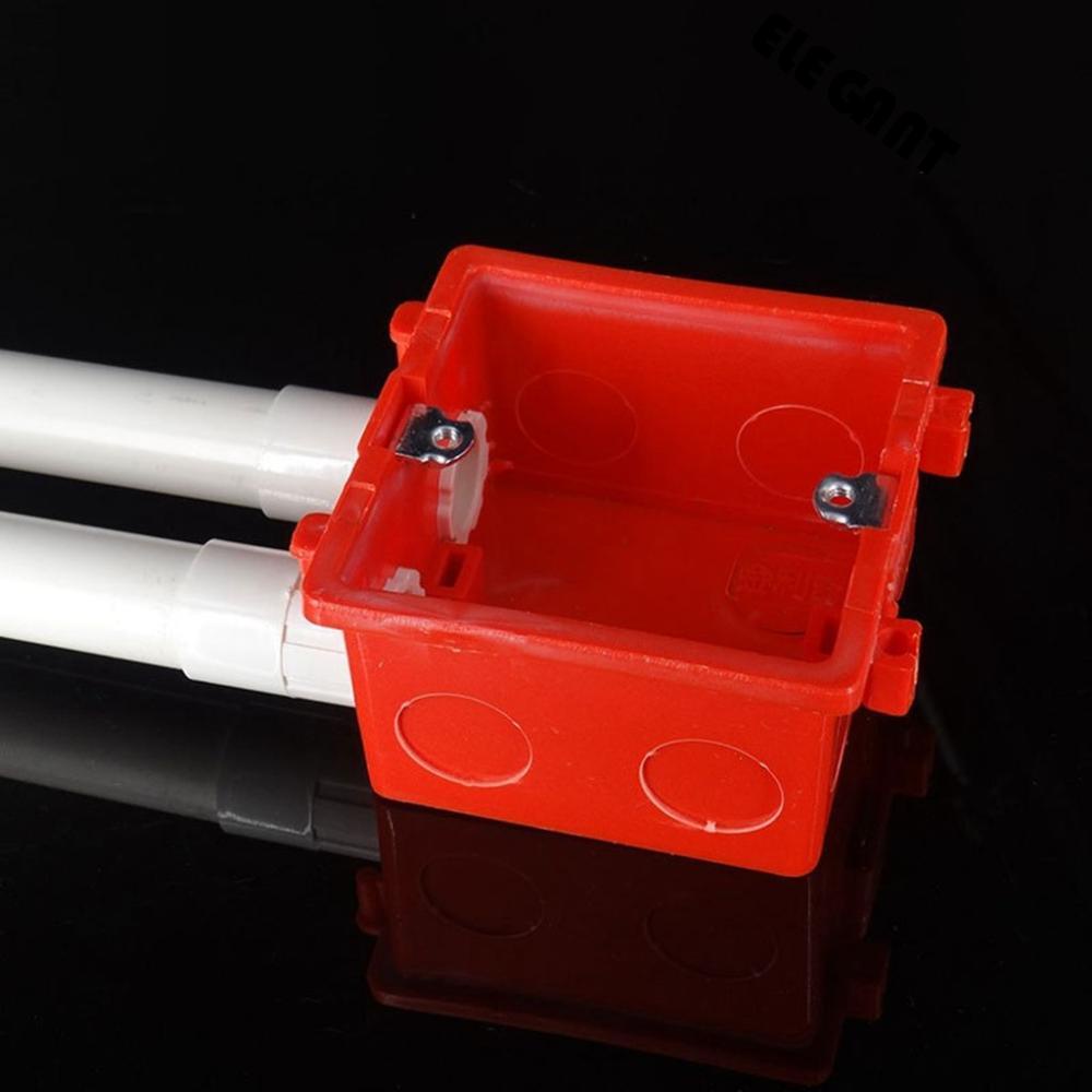 [Elegan] Kotak Simpang Saklar 4pcs Aman Bahan PVC Flame Retardant Flush Mount Thicken Junction Box