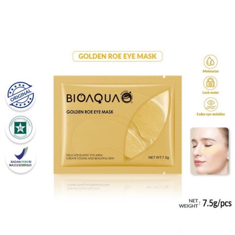 BIOAQUA Moisturizing Eye Mask Gold 7.5 Gr Masker Mata [ Amaze_Kosmetik ]