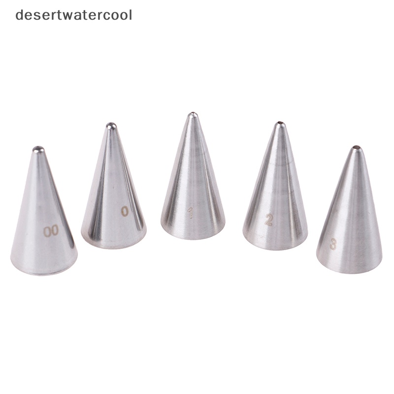 Deid 5Pcs Bulat Lubang Halus Icing Piping Nozzle Cream Tips Decorag Pastry Tools Martijn