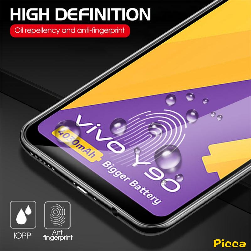 1-3pcs 9D Full Cover Pelindung Layar Tempered Glass Untuk Vivo Y12i Y11 Y35 Y02 Y02s Y15 Y73 V21 Y12 V23E V23 Y75 Y1 Y52 Y72 Y16 V20pro V21E V25 V25E S1 Y17 Y22