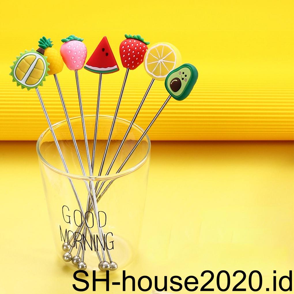 Silicone Mixing Stick Spoon with Long Handle Stirring Rod Sendok Pengaduk Minuman Blending Scoops Gadgets Kitchen Masa Kini Stirrer