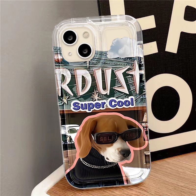 Kacamata Hitam Keren Case Anjing Untuk Samsung A12 A10 A10S A14 A13 A11 A31 EU A51 A52 A52S A50 A50S A30S A32 A33 A03 A22 A23 A71 A73 A02 A03 S22 S23 Plus Ultra FE Airbag Shockproof Cover