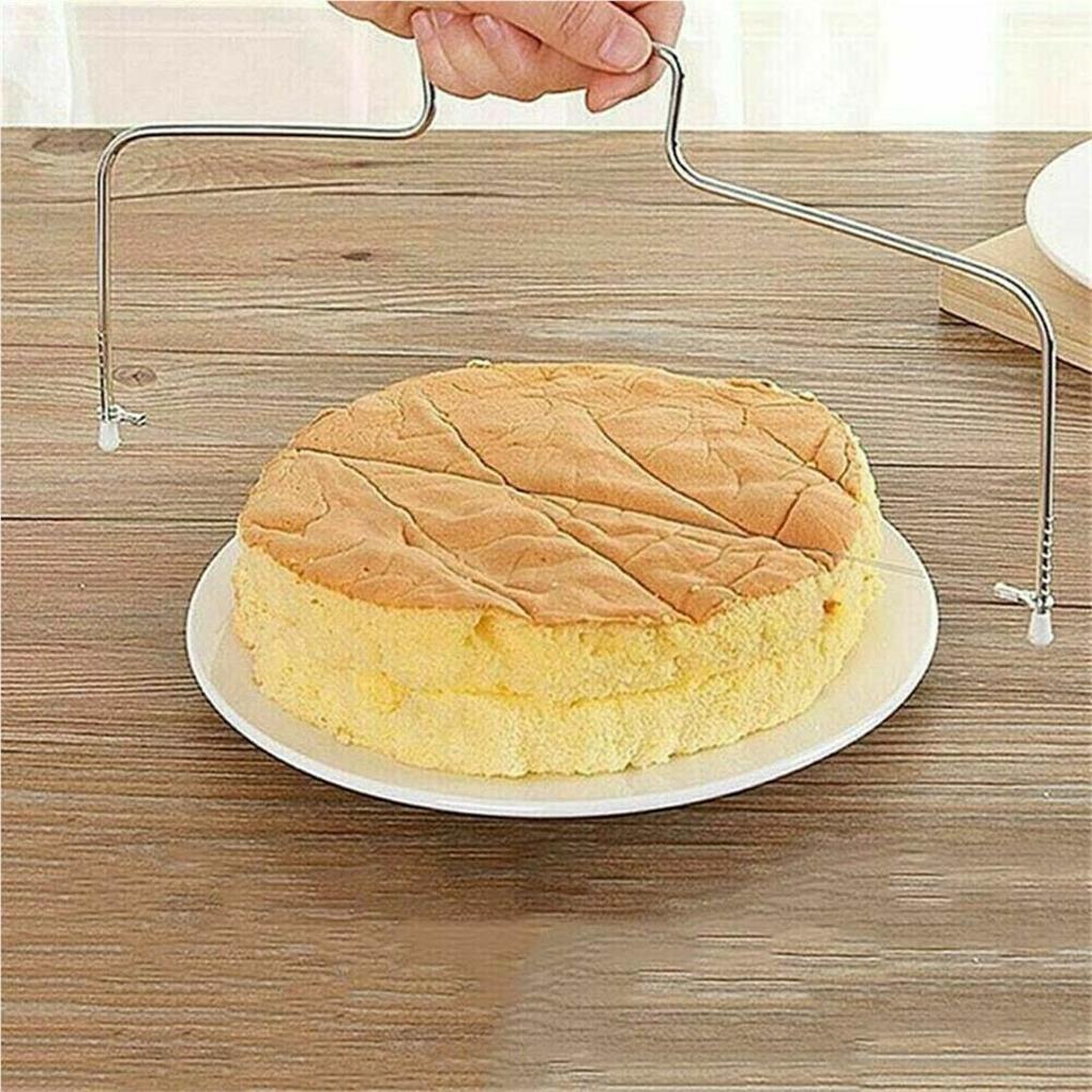 Cake Leveller Slicer Bakeware Adjustable Peralatan Dapur Pastry Dividing Aksesori Kue Alat Dekorasi Dual-layer Slice Tool