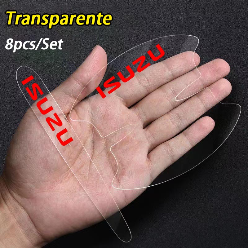 8pcs ISUZU Car Handle Scratches Transparan Pelindung Film Mobil Mangkok Stiker Untuk D-Max MU-X Dmax Mux Trooper Aksesoris