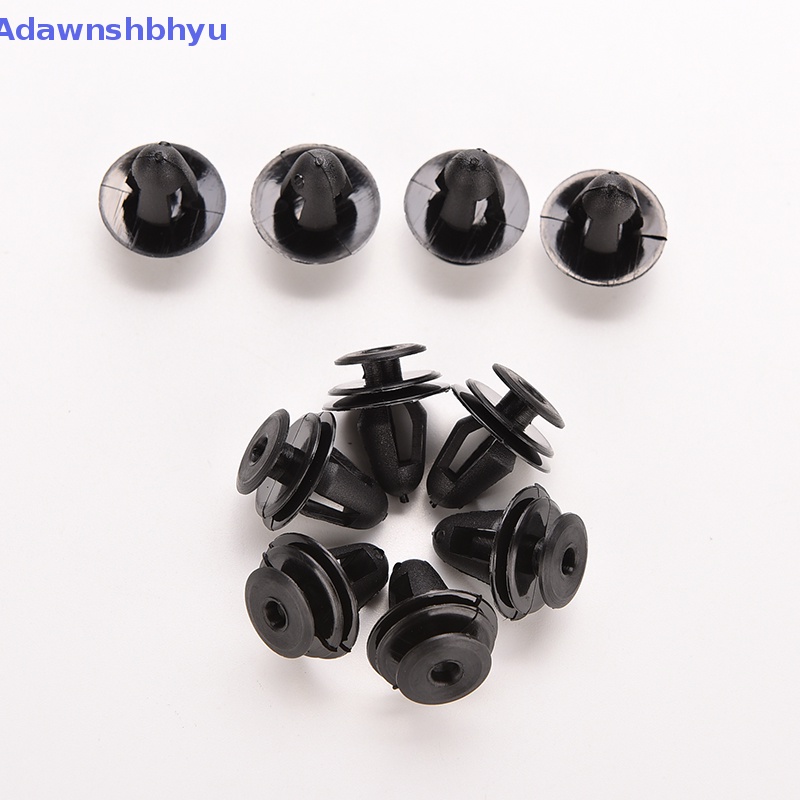 Adhyu 10pcs Hitam Kendaraan Mobil Lubang 8mm Paku Keling Plastik Pengikat Klip Pintu ID