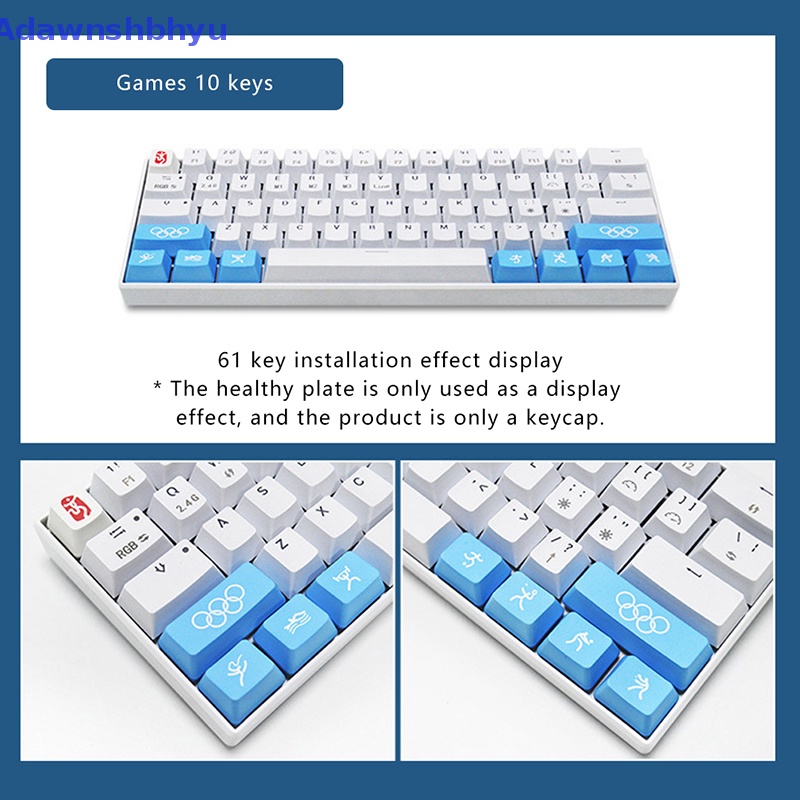 Adhyu 10Pcs/Set CMYK Arah Tombol Thermal Sublimation Keycap PBT Key Cap Win Color Thermal Transfer Key Posisi Suplemen Untuk Keyboard Gaming Mekanik Gamers Komputer ID