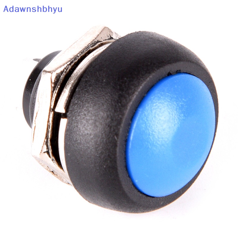Adhyu 5Pcs Waterproof Momentary Push button Switch On/Off Bulat 12mm Saklar PBS-33B ID