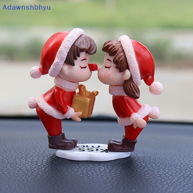 Adhyu Dekorasi Mobil Kartun Lucu Pasangan Natal Patung Balon Ornamen Dashboard Aksesoris Interior Mobil ID